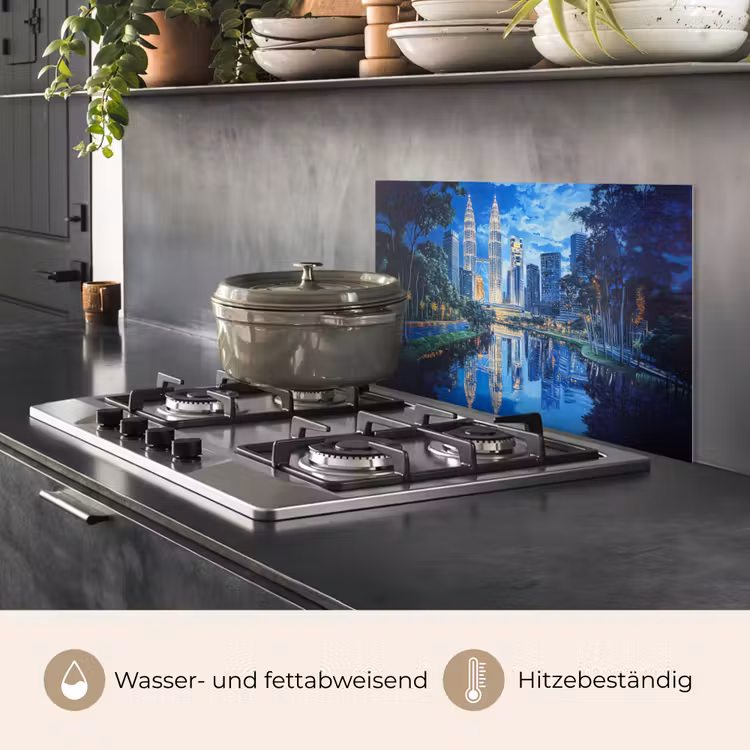 Stad Kuala Lumpur - Skyline - Wolkenkrabbers - Water keuken achterwand spatscherm klein -usp_DE