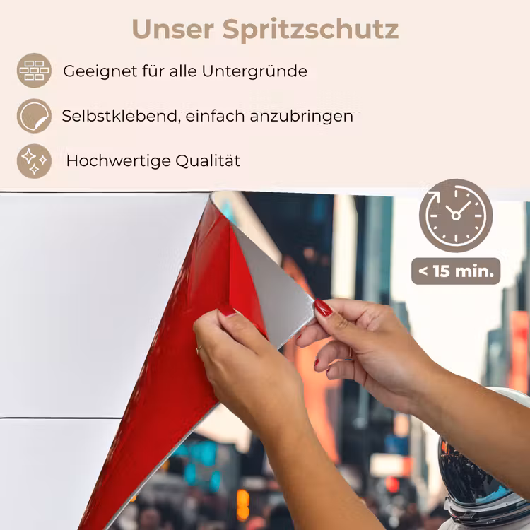 Stad - Mensen - Astronaut - Wit keuken achterwand spatscherm klein -spatscherm_DE