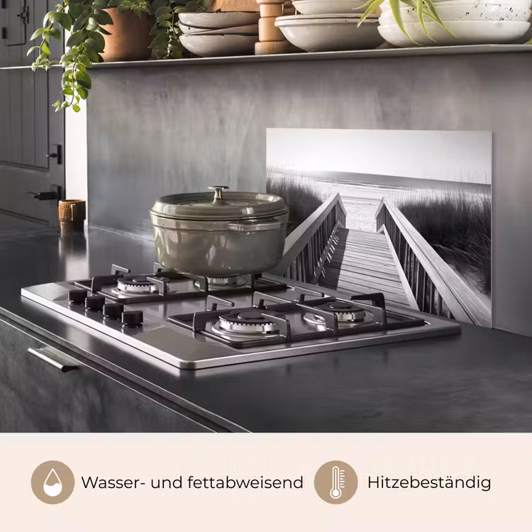 Loopbrug - Hout - Strand - Zee keuken achterwand spatscherm klein -usp_DE
