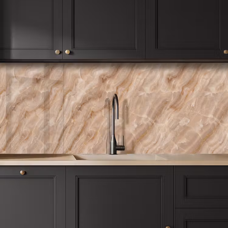 Steen - Ader - Natuur - Modern - Beige keuken achterwand 2 middel -sfeer1