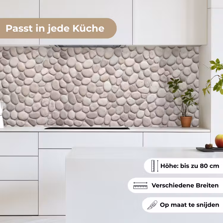Steen - Kiezel - Natuur - Minimalistisch - Beige keuken achterwand 2 middel -sfeer4_DE