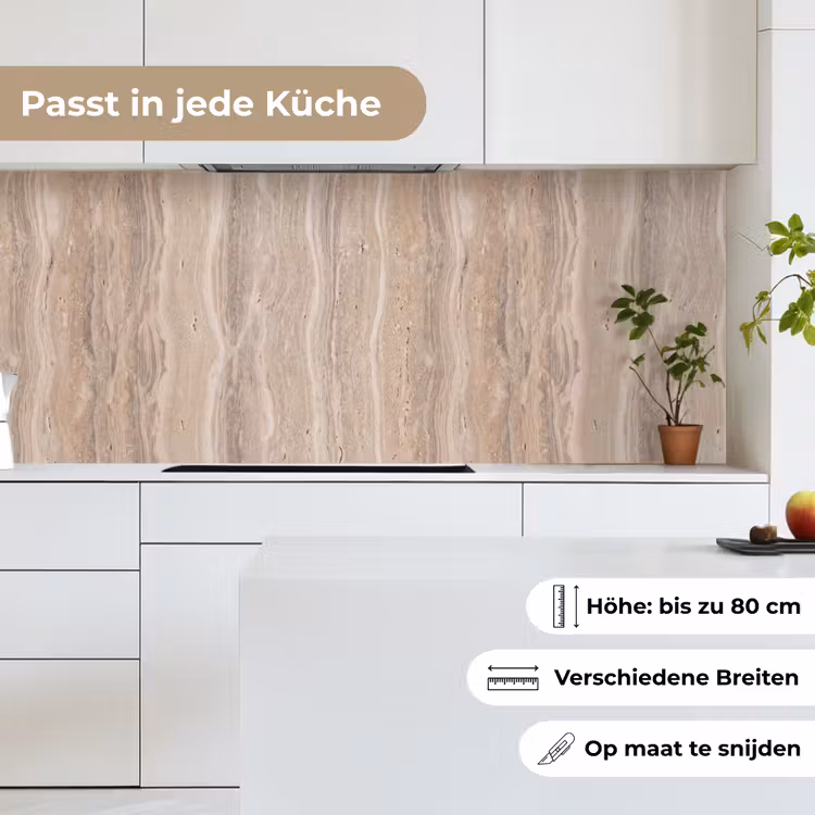 Steen - Patroon - Textuur - Natuurlijk - Beige keuken achterwand 2 middel -sfeer4_DE
