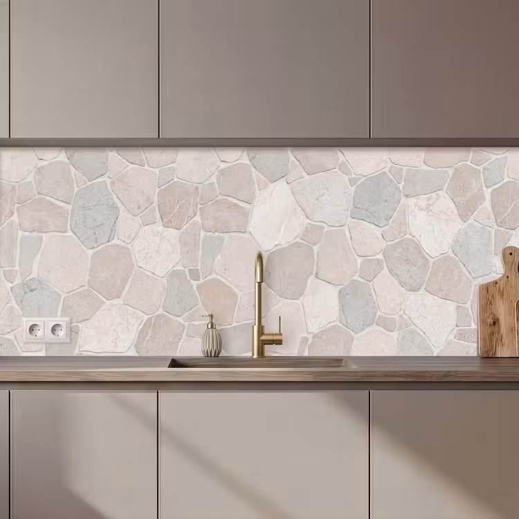 Steen - Patroon - Textuur - Beige keuken achterwand 2 middel zz_3dshopping