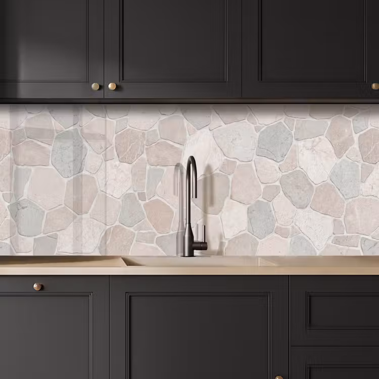 Steen - Patroon - Textuur - Beige keuken achterwand 2 middel -sfeer1