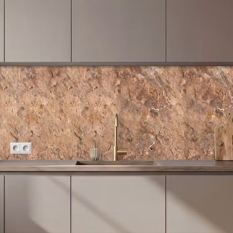 Steen - Natuur - Textuur - Abstract - Bruin keuken achterwand 2 middel zz_3dshopping