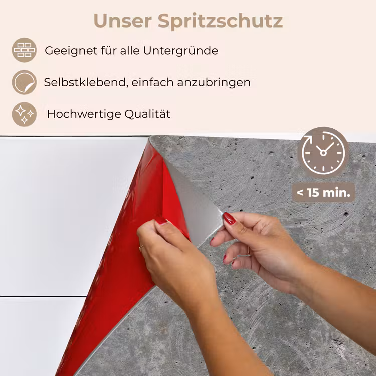 Stenen - Beton - Patronen keuken achterwand spatscherm klein 900 -spatscherm_DE
