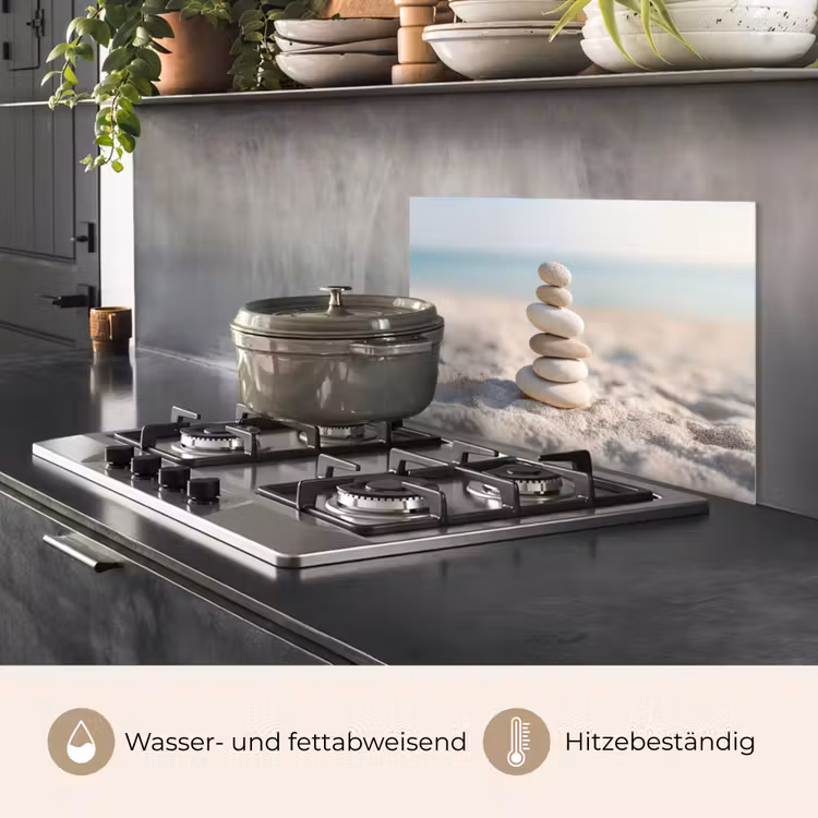 Stenen - Stapel - Zand - Zee keuken achterwand spatscherm klein -usp_DE