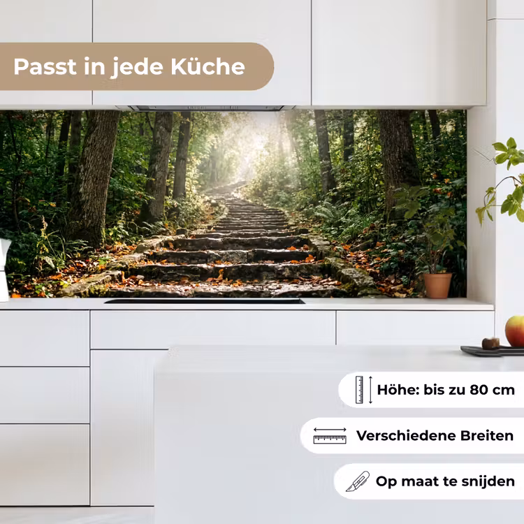Stenen - Trap - Bos - Natuur keuken achterwand 2 middel -sfeer4_DE