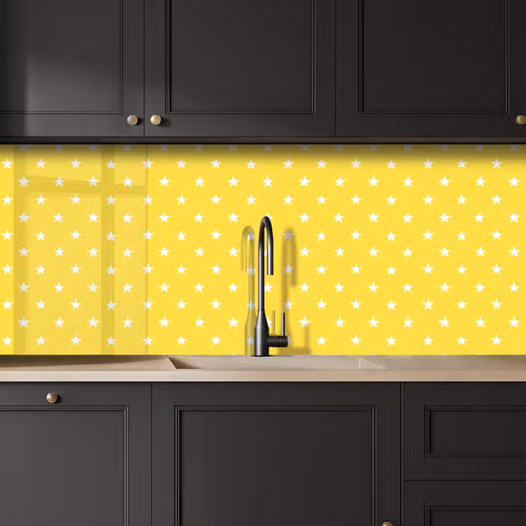 Sterren - Patroon - Minimalistisch - Geel keuken achterwand 2 middel 871 -sfeer1