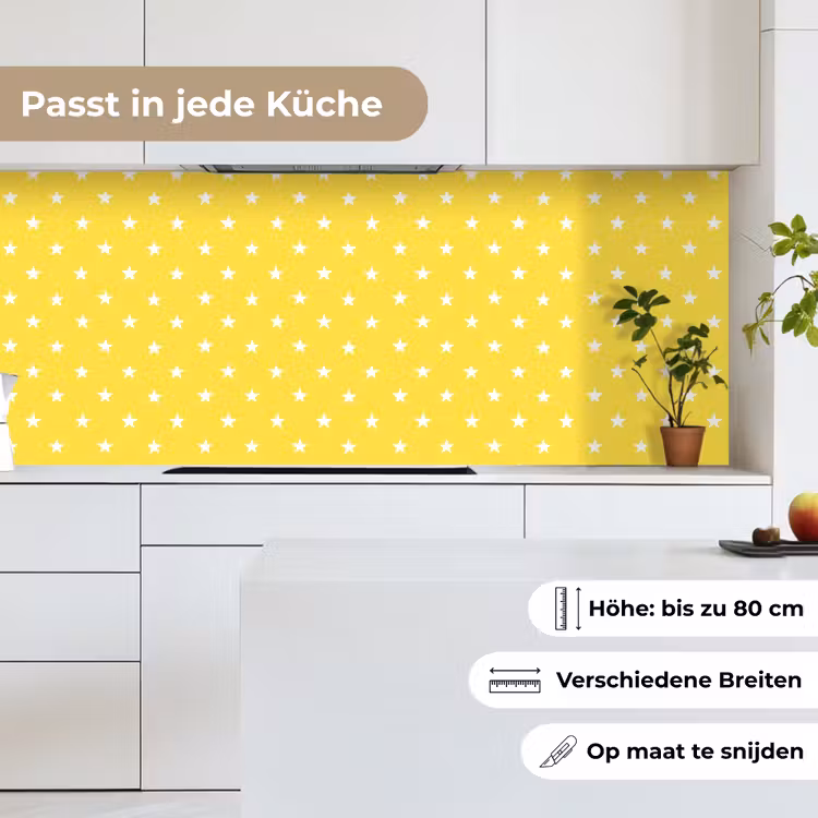 Sterren - Patroon - Minimalistisch - Geel keuken achterwand 2 middel 871 -sfeer4_DE