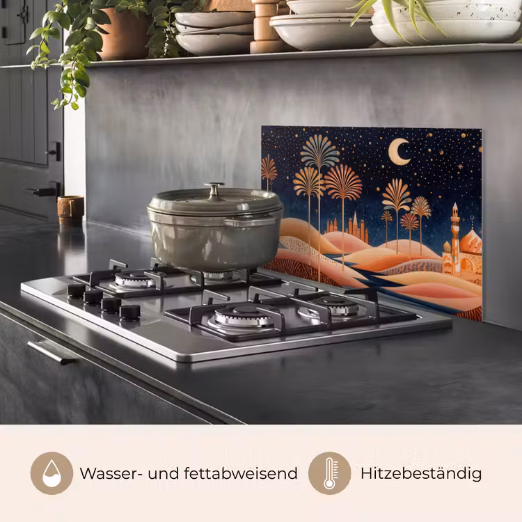 Sterrenhemel - Palmen - Rivier keuken achterwand spatscherm klein -usp_DE
