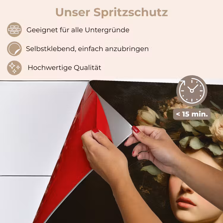 Bloemenstilte - Vrouw - Portret keuken achterwand spatscherm klein -spatscherm_DE