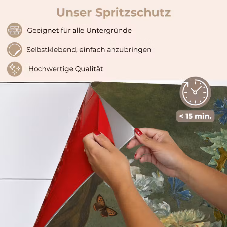 Stilleven met bloemen - Schilderij van Jan van Huysum keuken achterwand spatscherm middel -spatscherm_DE