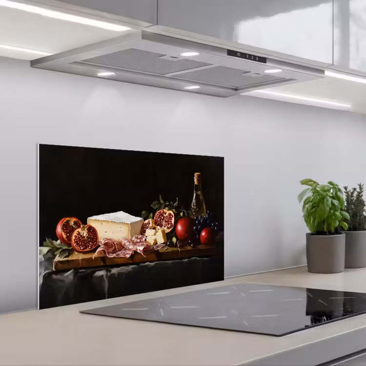 Stilleven - Vintage - Borrelplank keuken achterwand spatscherm klein -3d_schuin