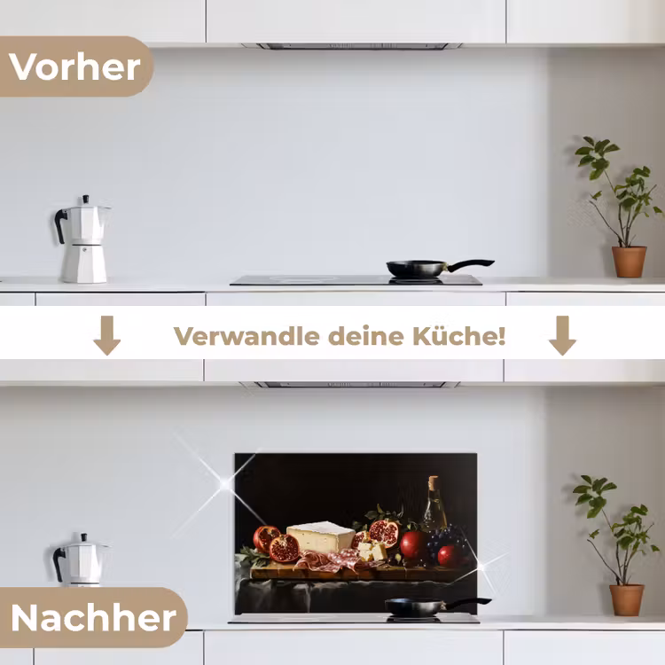 Stilleven - Vintage - Borrelplank keuken achterwand spatscherm klein -voor_na_DE