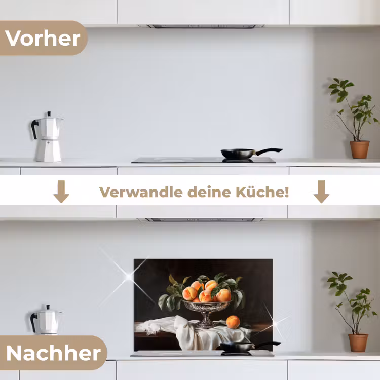 Stilleven - Perziken - Vintage keuken achterwand spatscherm klein -voor_na_DE