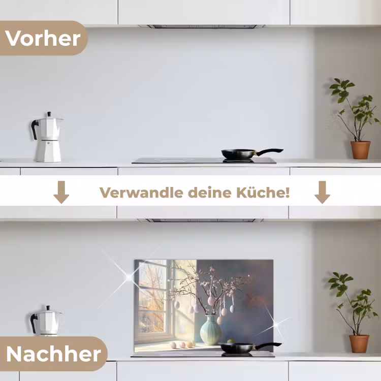Stilleven - Vaas - Paastak keuken achterwand spatscherm klein -voor_na_DE