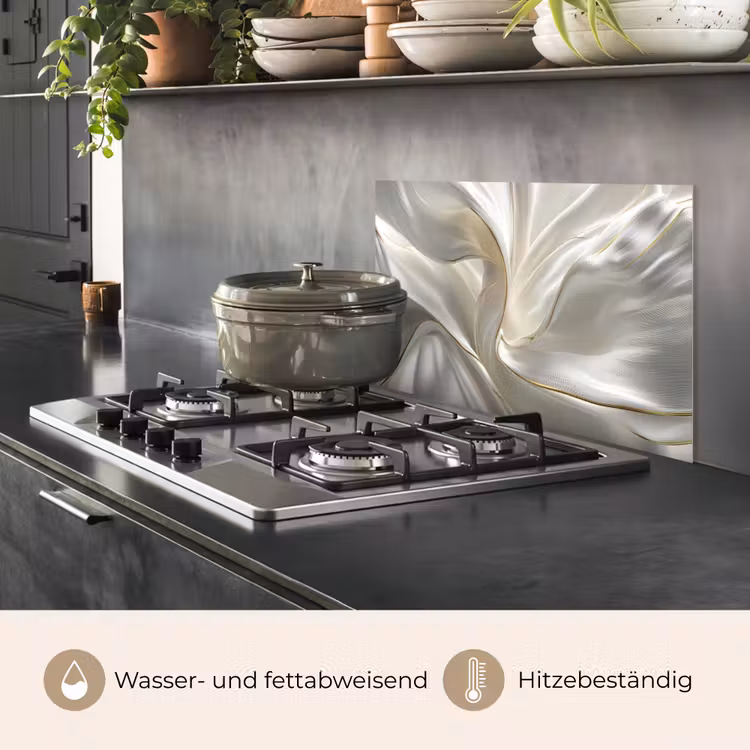 Stof - Plooien - Goud keuken achterwand spatscherm klein -usp_DE