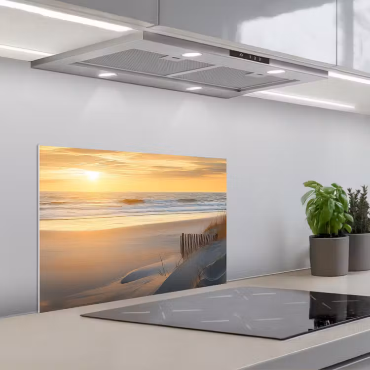 Strand - Duinen - Zonsondergang keuken achterwand spatscherm klein -3d_schuin