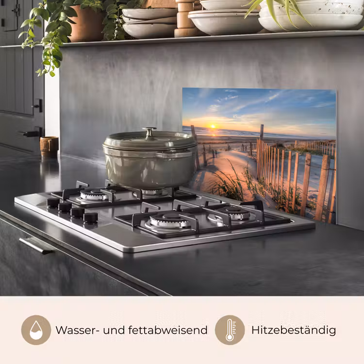 Strand - Zee - Duin - Zonsondergang - Landschap keuken achterwand spatscherm klein -usp_DE