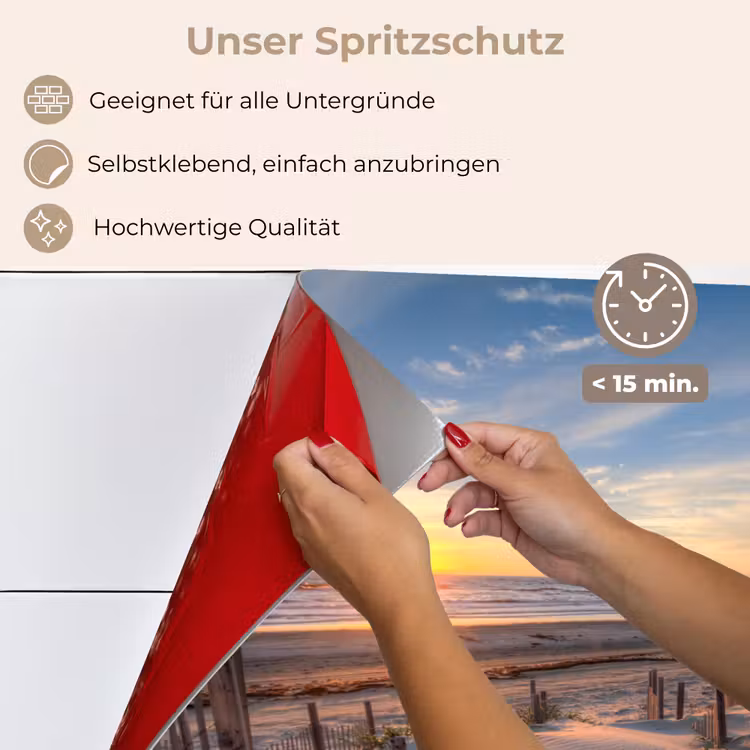 Strand - Zee - Duin - Zonsondergang - Landschap keuken achterwand spatscherm klein -spatscherm_DE