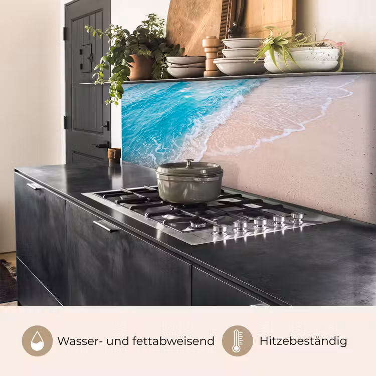 Strand - Zee - Golf - Natuur - Blauw keuken achterwand 2 middel -usp_DE