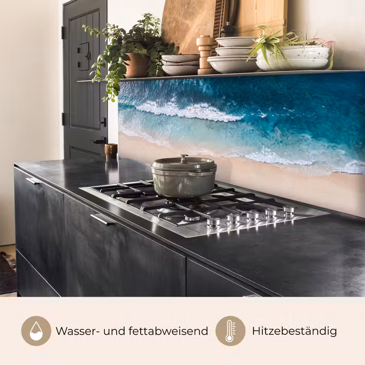 Strand - Zee - Golven - Natuur - Blauw keuken achterwand 2 middel -usp_DE