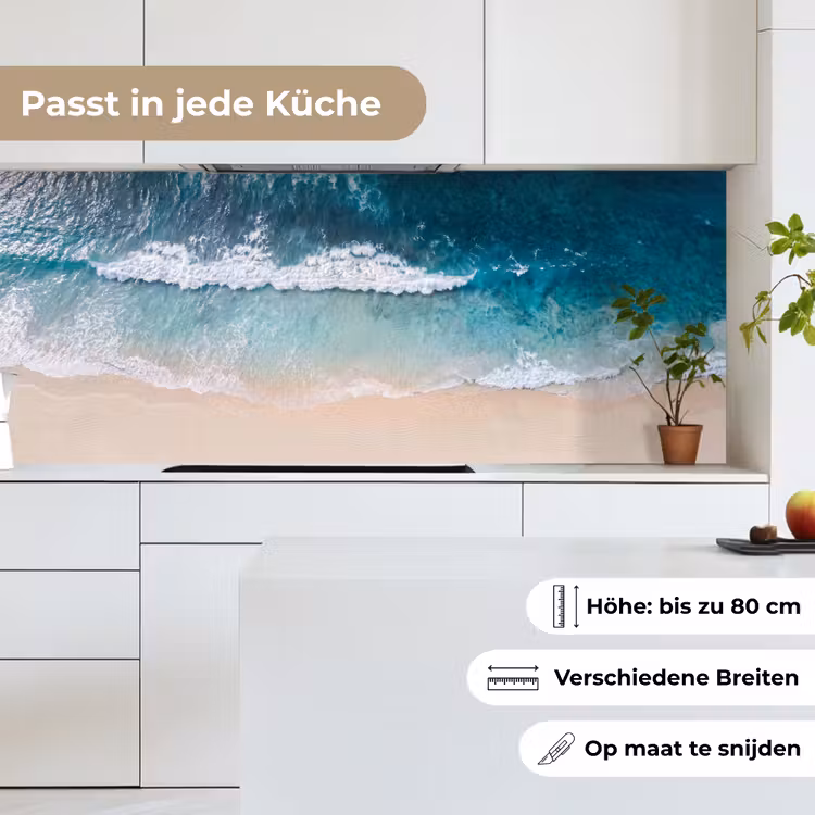 Strand - Zee - Golven - Natuur - Blauw keuken achterwand 2 middel -sfeer4_DE