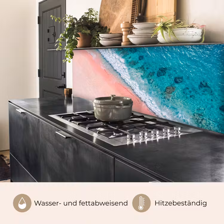 Strand - Oceaan - Golven - Roze Zand - Natuur keuken achterwand 2 middel -usp_DE