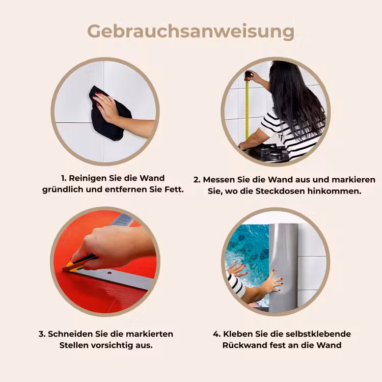 Strand - Oceaan - Golven - Roze Zand - Natuur keuken achterwand 2 middel -gebruiksaanwijzing_DE