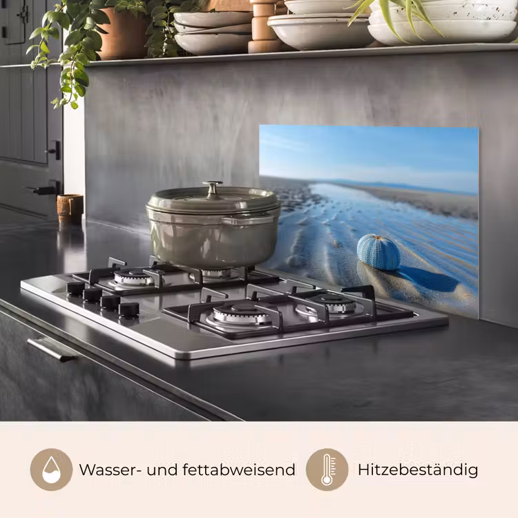 Strand - Schild - Water - Blauw keuken achterwand spatscherm klein -usp_DE