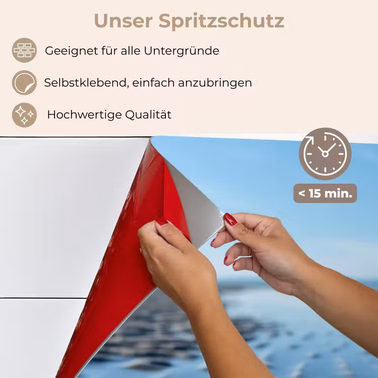 Strand - Schild - Water - Blauw keuken achterwand spatscherm klein -spatscherm_DE