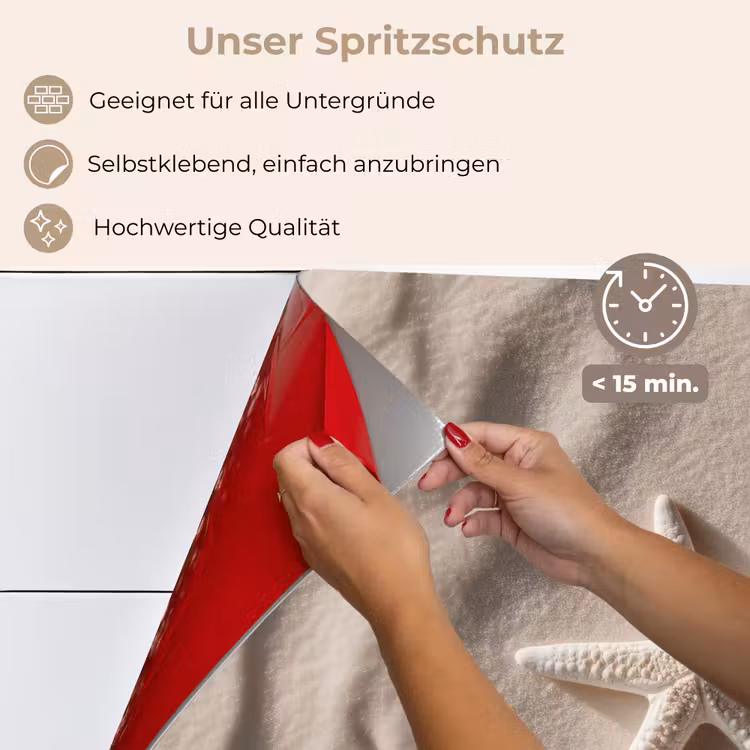 Strand - Zeester - Zand - Beige keuken achterwand spatscherm klein -spatscherm_DE