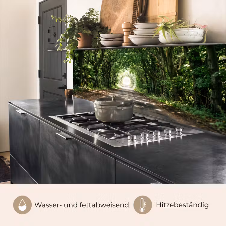 Weg - Bomen - Natuur - Groen keuken achterwand 2 middel -usp_DE