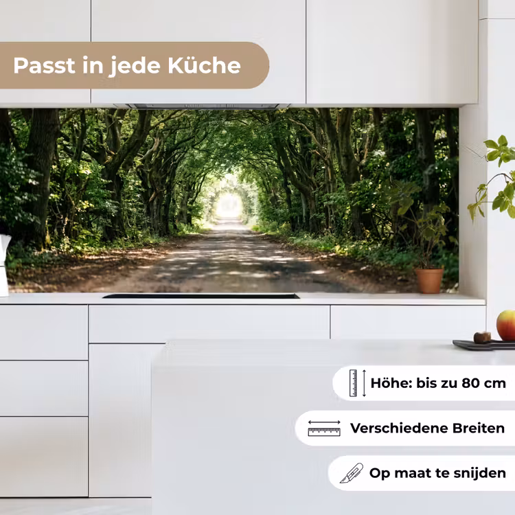 Weg - Bomen - Natuur - Groen keuken achterwand 2 middel -sfeer4_DE