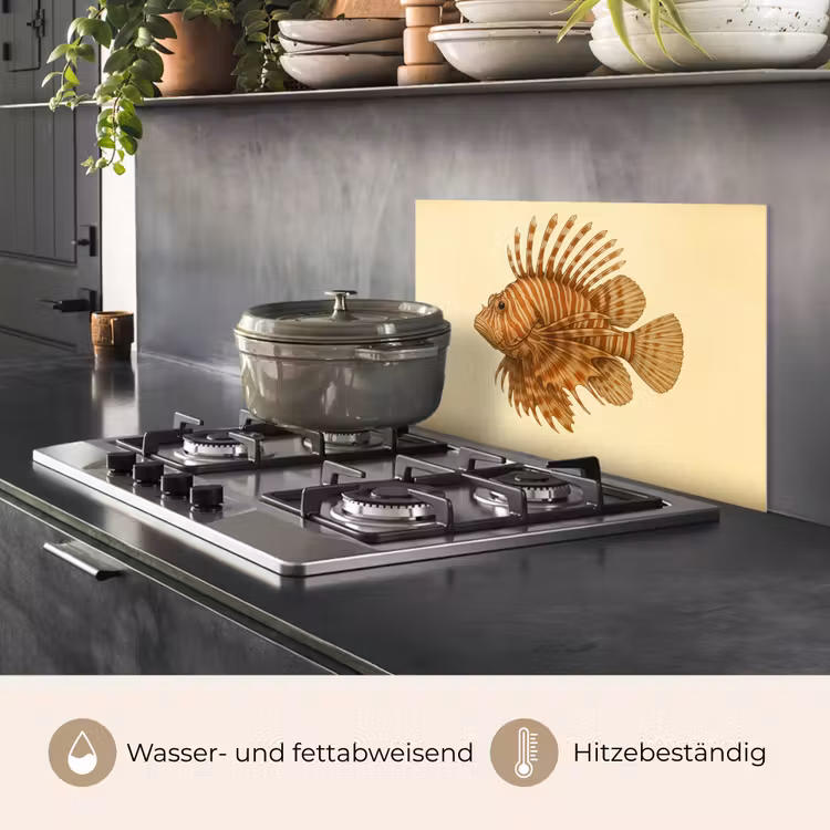 Strepen - Vis - Rond - Stekels keuken achterwand spatscherm klein -usp_DE