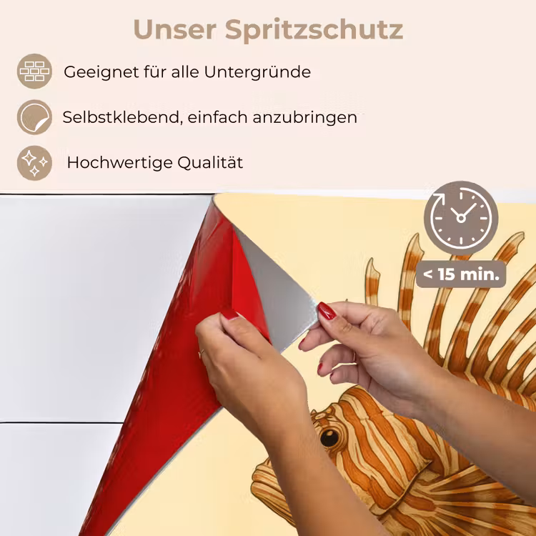 Strepen - Vis - Rond - Stekels keuken achterwand spatscherm klein -spatscherm_DE