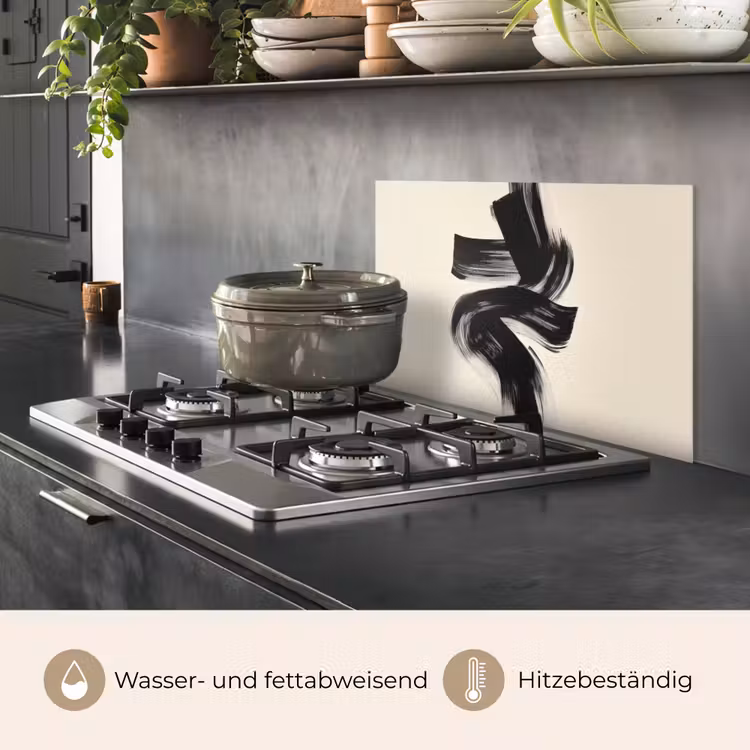 Strepen - Zwart - Abstract keuken achterwand spatscherm klein -usp_DE