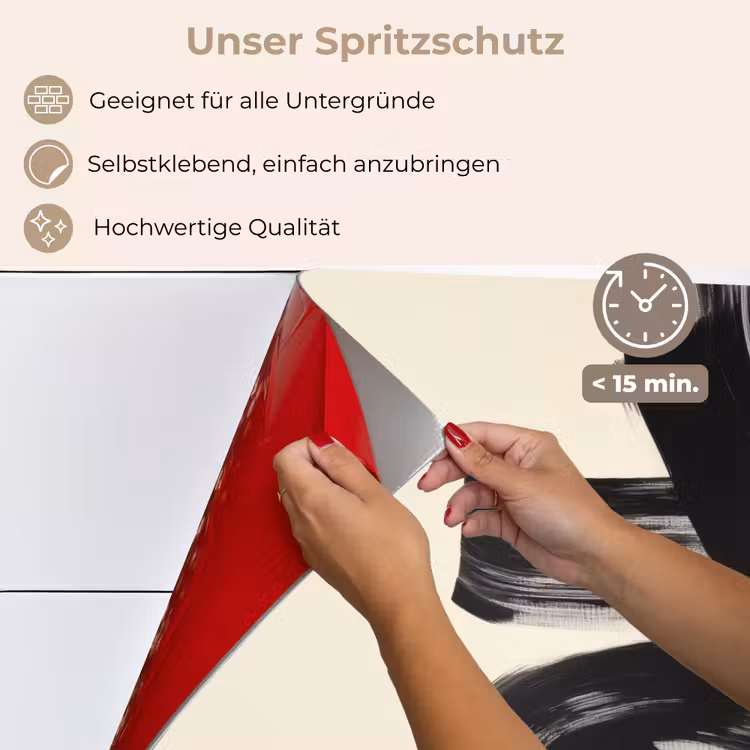 Strepen - Zwart - Abstract keuken achterwand spatscherm klein -spatscherm_DE