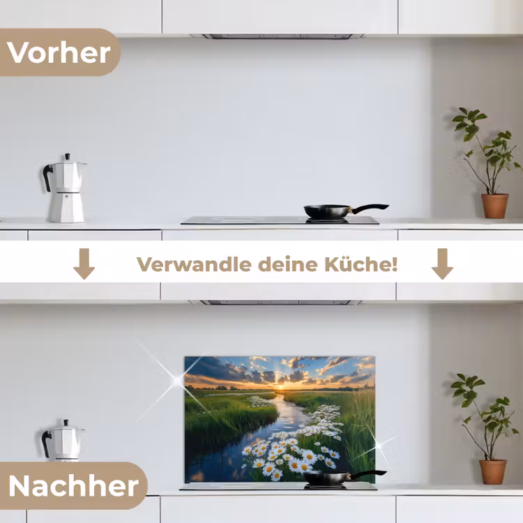 Beekje - Landschap - Margriet keuken achterwand spatscherm klein -voor_na_DE