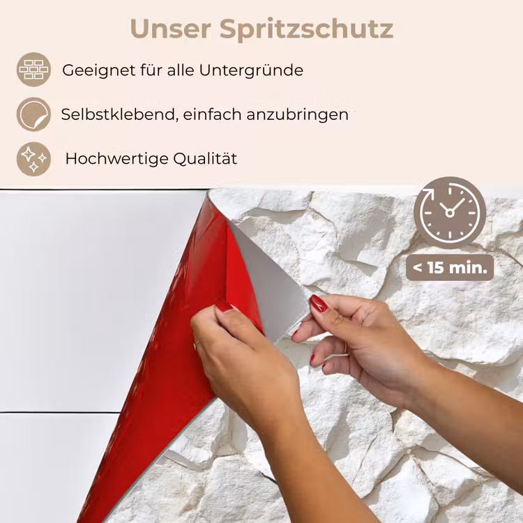 Structuur - Rots - Wit keuken achterwand spatscherm klein 900 -spatscherm_DE