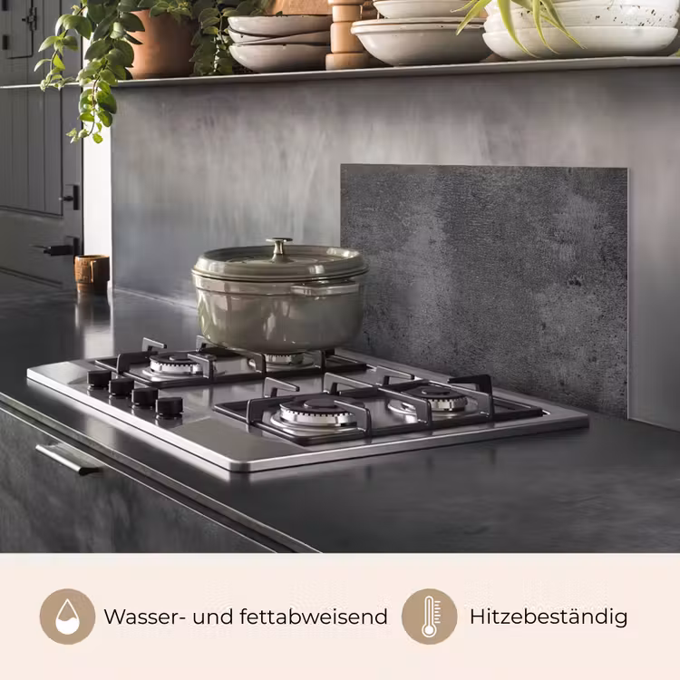 Structuur - Beton - Grijs - Industrieel - Rustiek keuken achterwand spatscherm klein -usp_DE