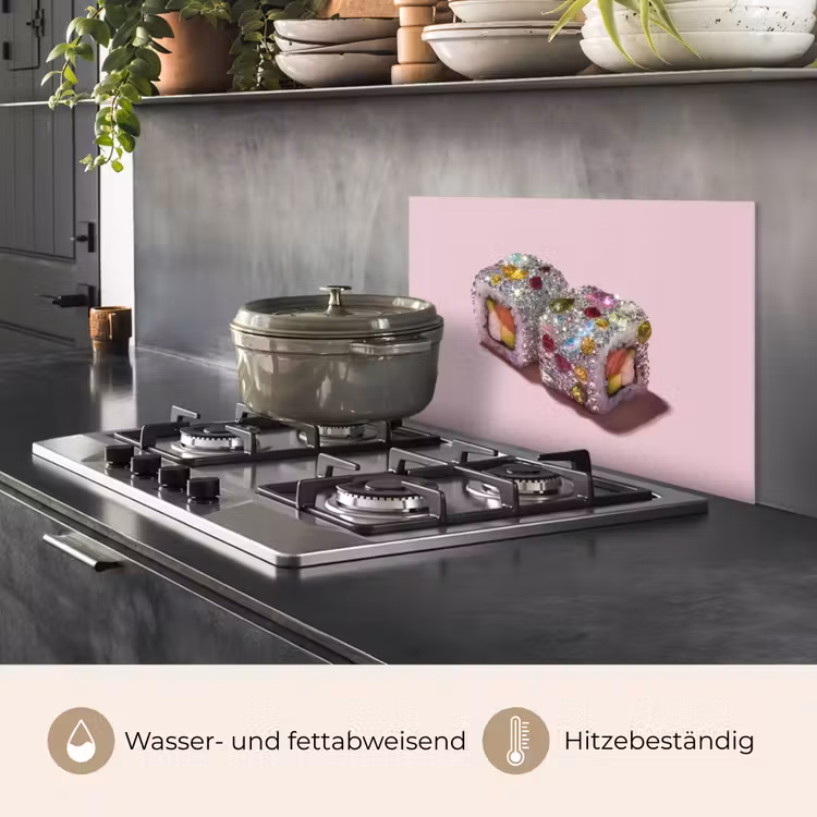 Sushi - Rolletjes - Steentjes - Kleurrijk keuken achterwand spatscherm klein -usp_DE
