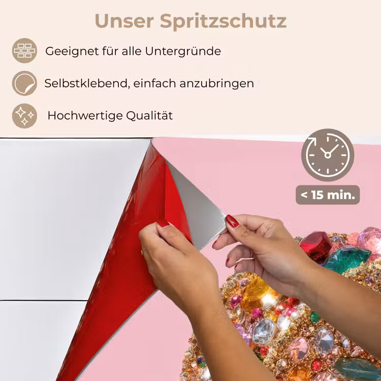 Taco - Kleurrijk - Edelstenen - Goud keuken achterwand spatscherm klein -spatscherm_DE