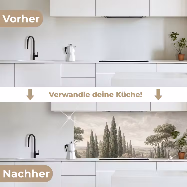 Vallei - Bos - Natuur - Groen keuken achterwand 2 middel -voor-na_DE