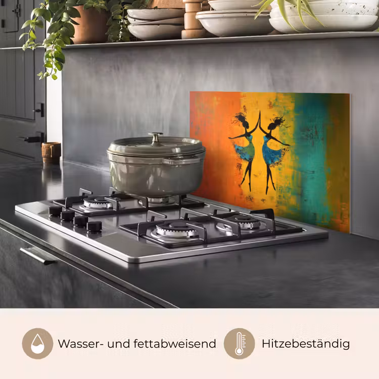 Dansen - Vrouwen - Verfstructuur keuken achterwand spatscherm klein -usp_DE