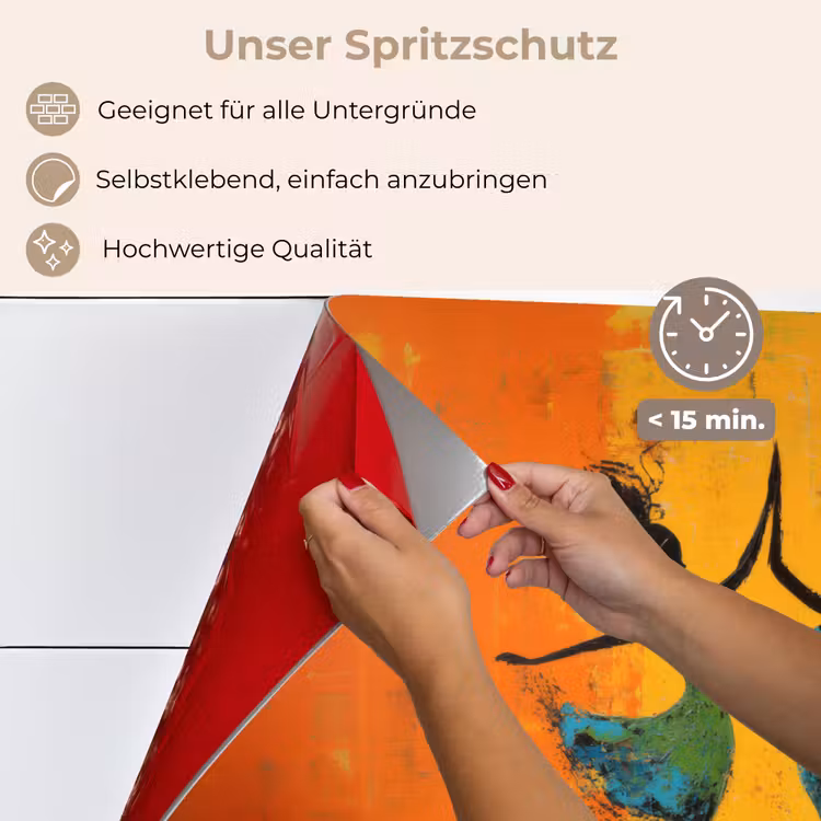 Dansen - Vrouwen - Verfstructuur keuken achterwand spatscherm klein -spatscherm_DE