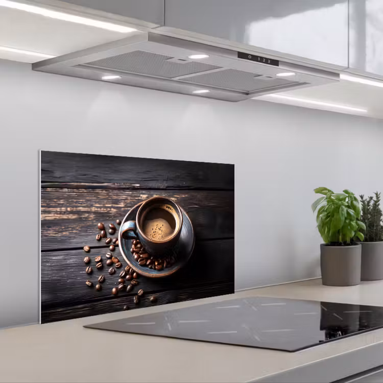 Kop - Koffie - Hout - Bonen keuken achterwand spatscherm klein -3d_schuin