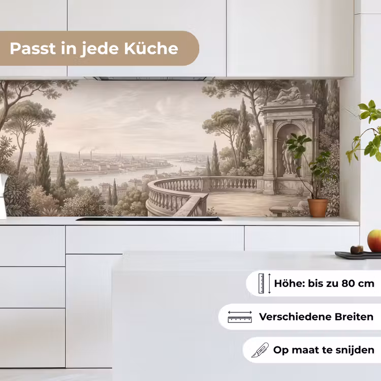Terras - Stad - Uitzicht - Rivier keuken achterwand 2 middel -sfeer4_DE