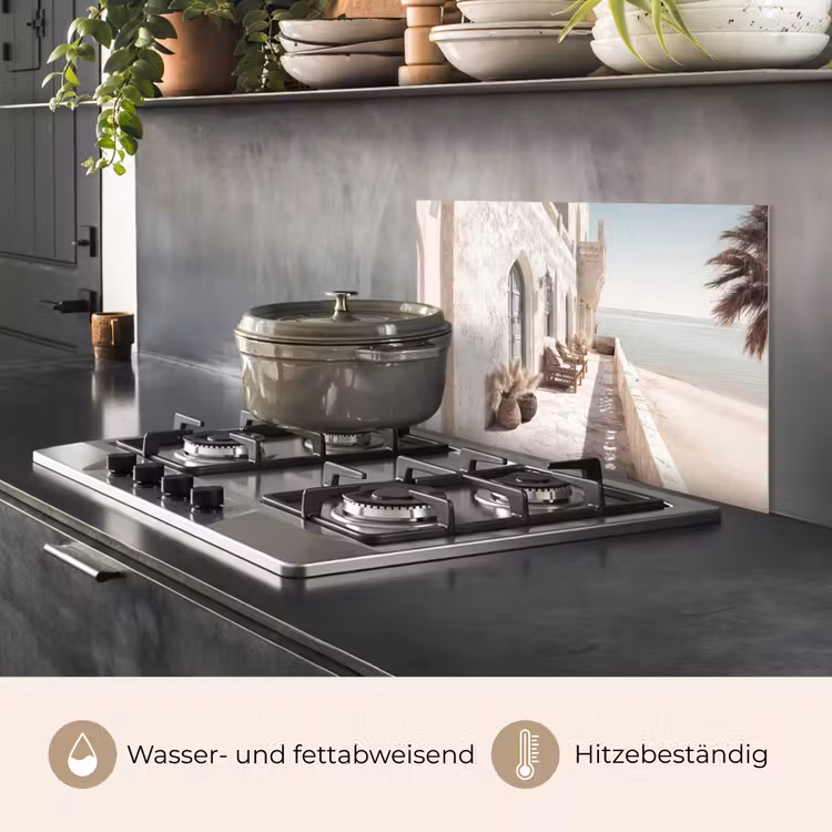 Terras - Stoelen - Strand - Beige keuken achterwand spatscherm klein -usp_DE